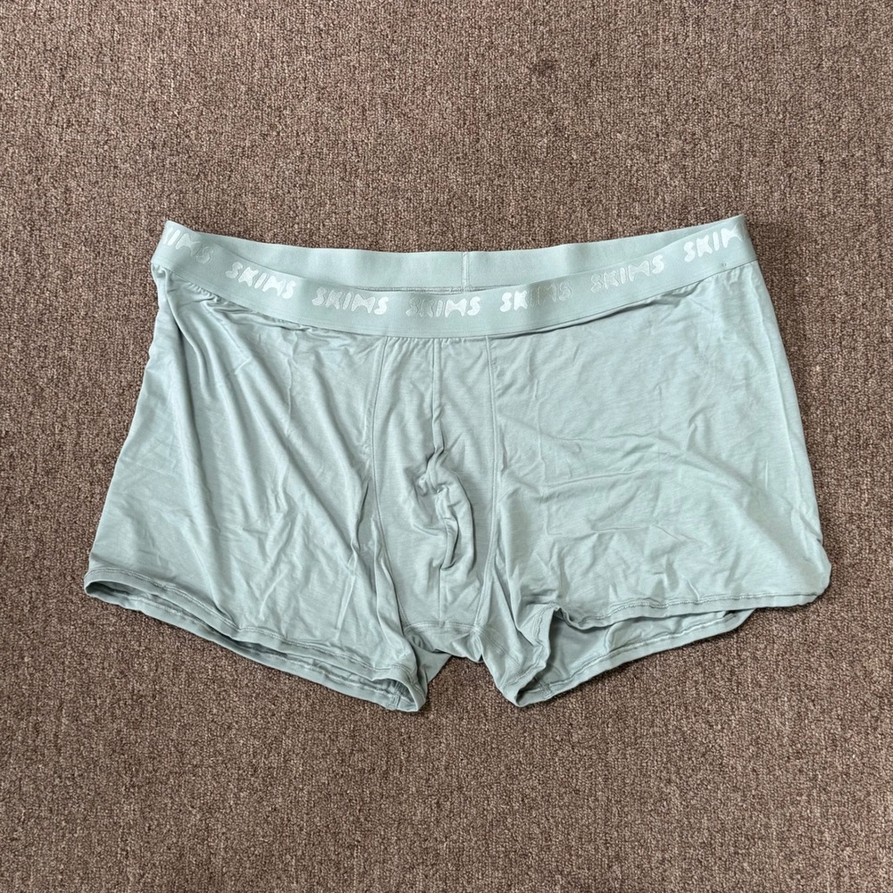 Skims Mens Stretch 3 Inch Boxer Brief‎ Vapor Light Green BO-BTR-5294M Size 4X